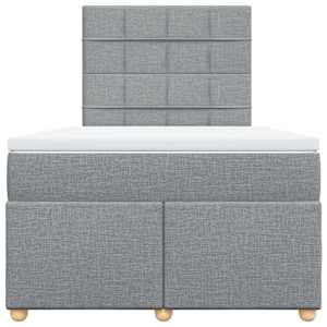 Box spring postel s matrací světle šedá 120x190 cm textil - obrázek 6