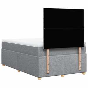 Box spring postel s matrací světle šedá 120x190 cm textil - obrázek 8