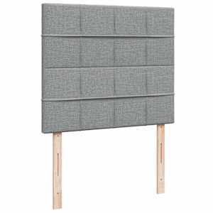 Box spring postel s matrací světle šedá 120x190 cm textil - obrázek 9
