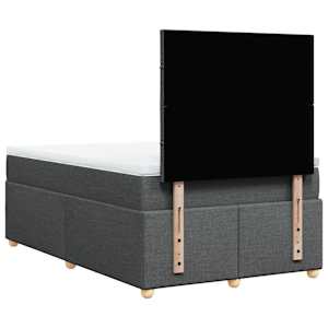 Box spring postel s matrací tmavě šedá 120x190 cm textil - obrázek 8