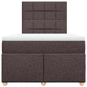 Box spring postel s matrací tmavě hnědá 120x190 cm textil - obrázek 6