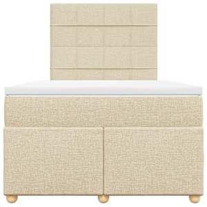 Box spring postel s matrací krémová 120x190 cm textil - obrázek 6