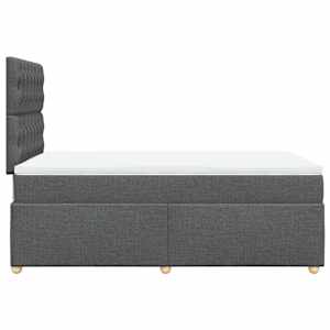 Box spring postel s matrací tmavě šedá 120x190 cm textil - obrázek 7