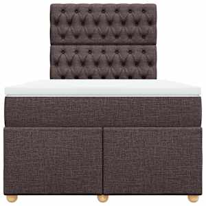 Box spring postel s matrací tmavě hnědá 120x190 cm textil - obrázek 6