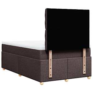 Box spring postel s matrací tmavě hnědá 120x190 cm textil - obrázek 8
