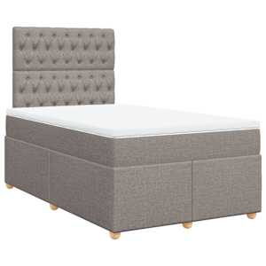 Box spring postel s matrací taupe 120x190 cm textil - obrázek 3