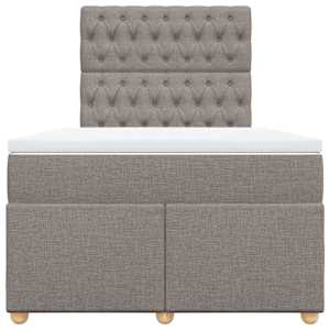Box spring postel s matrací taupe 120x190 cm textil - obrázek 6