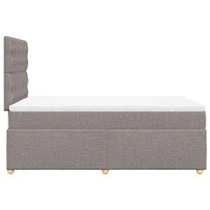 Box spring postel s matrací taupe 120x190 cm textil - obrázek 7