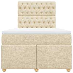 Box spring postel s matrací krémová 120x190 cm textil - obrázek 6