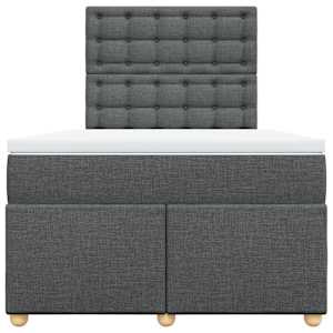 Box spring postel s matrací tmavě šedá 120x190 cm textil - obrázek 6