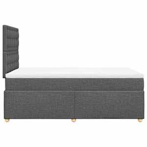 Box spring postel s matrací tmavě šedá 120x190 cm textil - obrázek 7