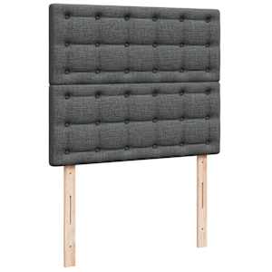 Box spring postel s matrací tmavě šedá 120x190 cm textil - obrázek 9