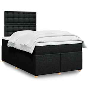 Box spring postel s matrací černá 120x190 cm textil - obrázek 1