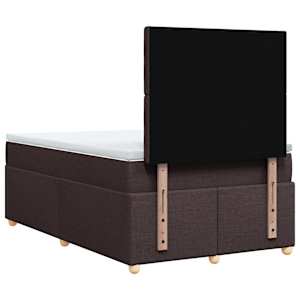 Box spring postel s matrací tmavě hnědá 120x190 cm textil - obrázek 8