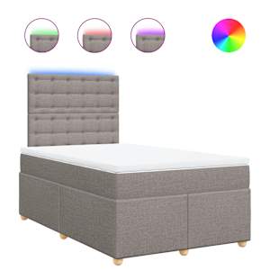 Box spring postel s matrací taupe 120x190 cm textil - obrázek 2