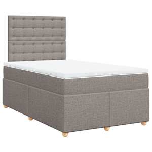 Box spring postel s matrací taupe 120x190 cm textil - obrázek 3