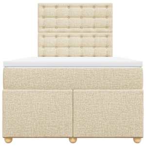 Box spring postel s matrací krémová 120x190 cm textil - obrázek 6