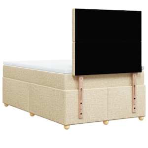 Box spring postel s matrací krémová 120x190 cm textil - obrázek 8