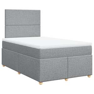 Box spring postel s matrací světle šedá 120 x 200 cm textil - obrázek 3