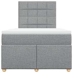 Box spring postel s matrací světle šedá 120 x 200 cm textil - obrázek 6