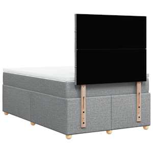 Box spring postel s matrací světle šedá 120 x 200 cm textil - obrázek 8