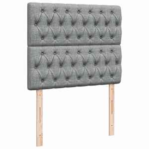 Box spring postel s matrací světle šedá 120 x 200 cm textil - obrázek 9