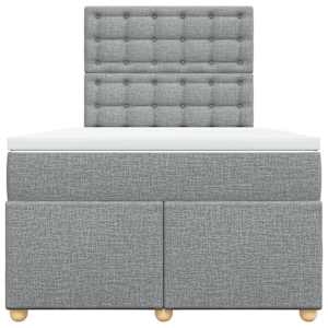 Box spring postel s matrací světle šedá 120 x 200 cm textil - obrázek 6