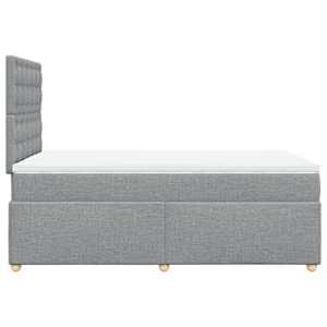 Box spring postel s matrací světle šedá 120 x 200 cm textil - obrázek 7