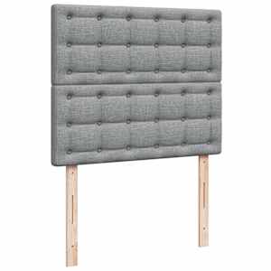 Box spring postel s matrací světle šedá 120 x 200 cm textil - obrázek 9