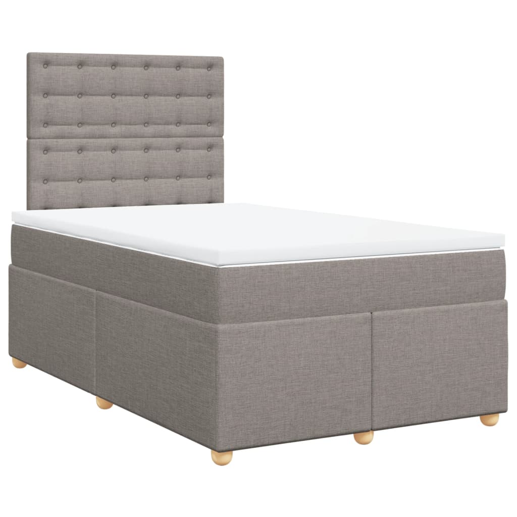 Thumbnail - vidaXL Boxspringbett mit Matratze Taupe 120x200 cm Stoff