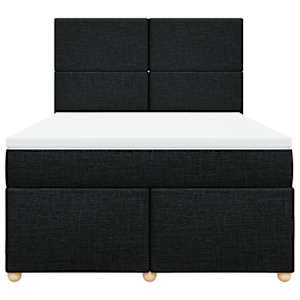 Box spring postel s matrací černá 140 x 190 cm textil - obrázek 6