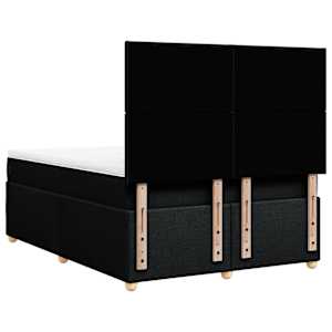 Box spring postel s matrací černá 140 x 190 cm textil - obrázek 8