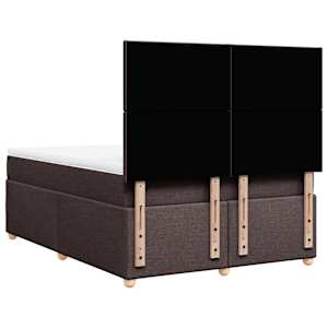 Box spring postel s matrací tmavě hnědá 140x190 cm textil - obrázek 8
