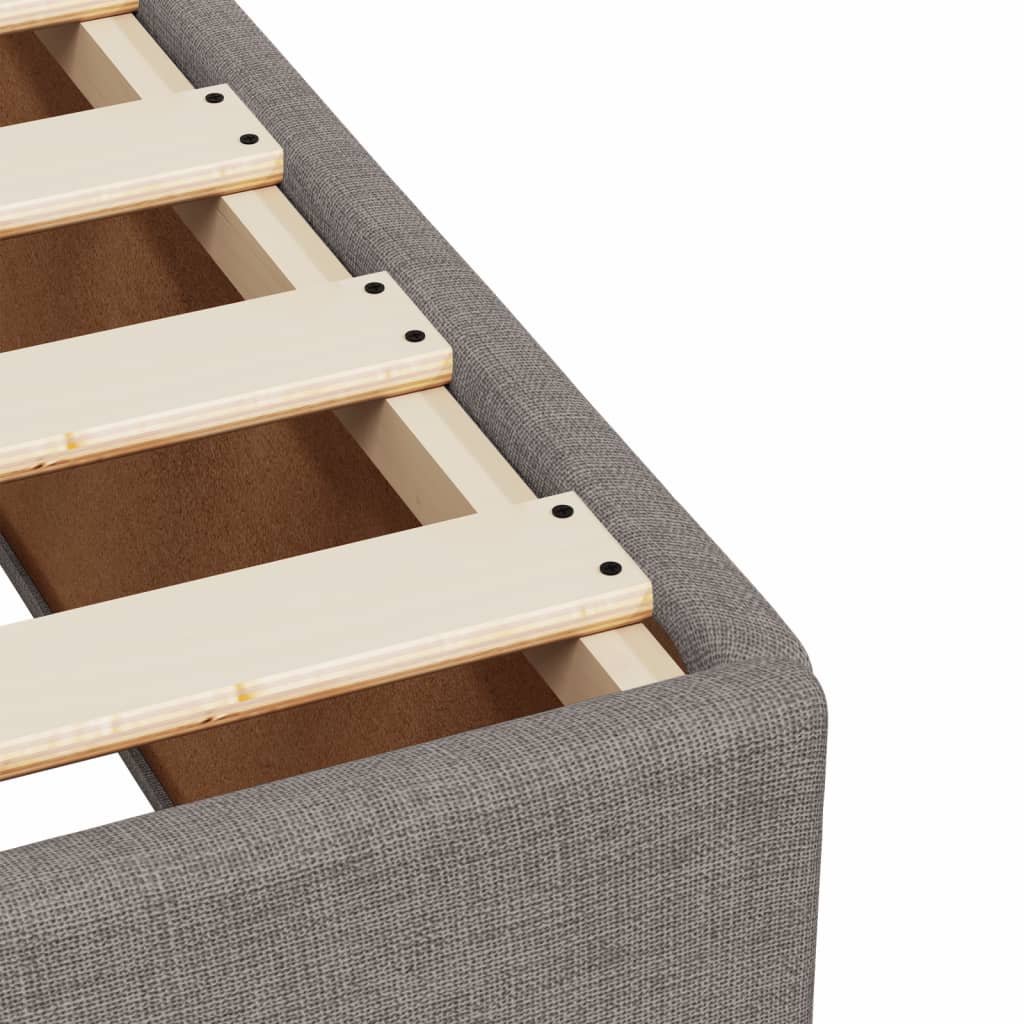 Box spring postel s matrací taupe 140x190 cm textil - obrázek 13