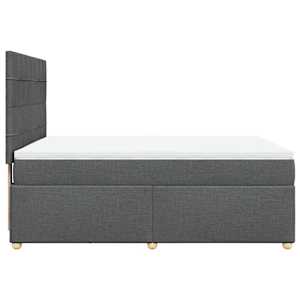 Box spring postel s matrací tmavě šedý 140 x 190 cm textil - obrázek 7