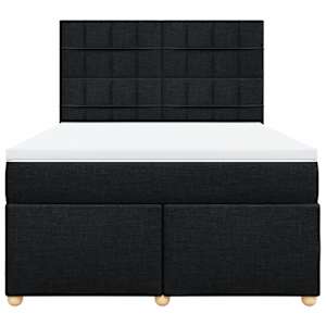 Box spring postel s matrací černá 140 x 190 cm textil - obrázek 6