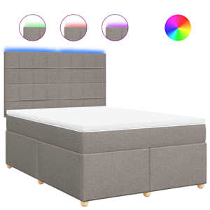 Box spring postel s matrací taupe 140x190 cm textil - obrázek 2