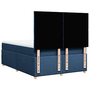 Box spring postel s matrací modrá 140x190 cm textil - obrázek 8