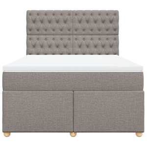 Box spring postel s matrací taupe 140x190 cm textil - obrázek 6