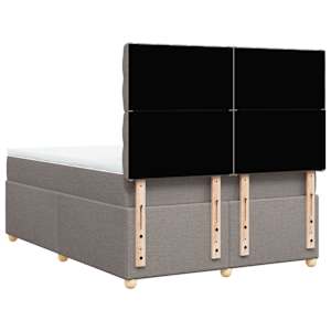 Box spring postel s matrací taupe 140x190 cm textil - obrázek 8