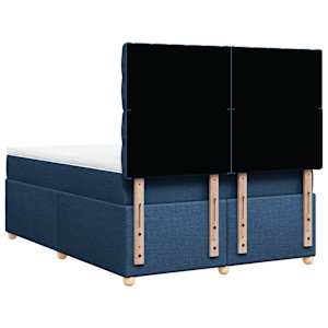 Box spring postel s matrací modrá 140x190 cm textil - obrázek 8