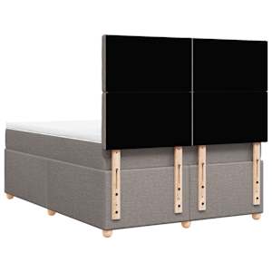 Box spring postel s matrací taupe 140x190 cm textil - obrázek 8