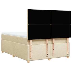 Box spring postel s matrací krémová 140x190 cm textil - obrázek 8