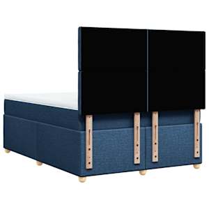 Box spring postel s matrací modrá 140x190 cm textil - obrázek 8