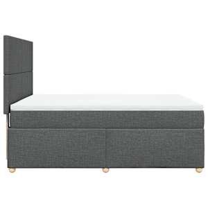 Box spring postel s matrací tmavě šedá 140x200 cm textil - obrázek 7