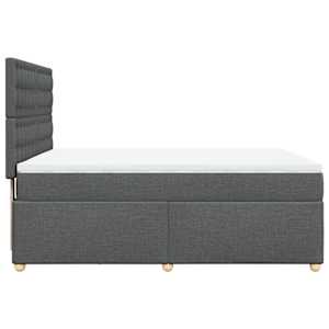 Box spring postel s matrací tmavě šedá 140x200 cm textil - obrázek 7