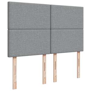 Box spring postel s matrací světle šedá 160 x 200 cm textil - obrázek 9