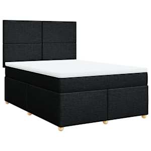 Box spring postel s matrací černá 160x200 cm textil - obrázek 3