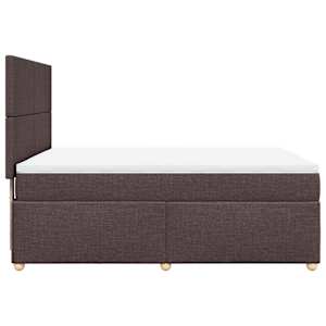 Box spring postel s matrací tmavě hnědá 160x200 cm textil - obrázek 7