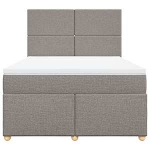 Box spring postel s matrací taupe 160x200 cm textil - obrázek 6